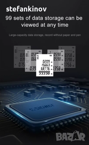 Лазерна ролетка 100м SNDWAY НОВ МОДЕЛ, снимка 11 - Измервателни инструменти - 31213286
