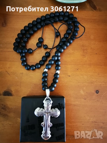 мъжки Гердан с Кръст. мъже - Комплект колие от естествен оникс - , снимка 7 - Тениски - 52119098