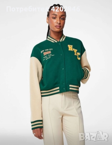 Намалена цена 25 лв. Women Graphic Varsity Jacket , снимка 3 - Якета - 52528329