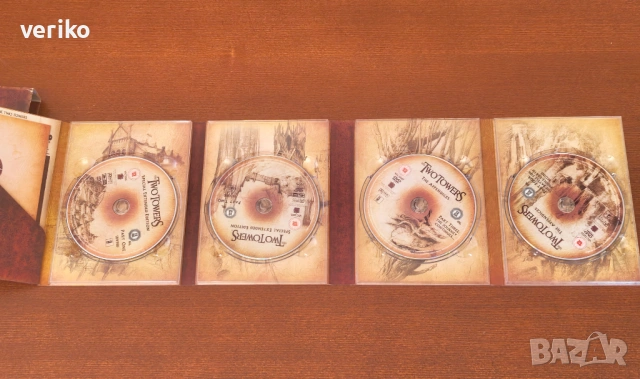 Lord of the Rings the Two Towers Extended Version DVD, снимка 3 - DVD филми - 53720819