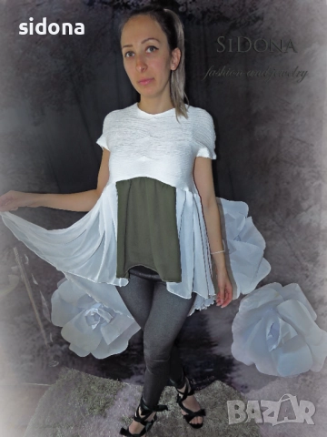 Блузи с къс ръкав SiDona, снимка 12 - Туники - 39477190