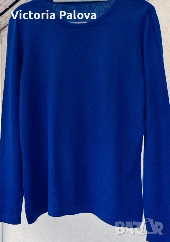 Модерен пуловер PETER HAHN - “синьо изкушение” за есента, снимка 2 - Блузи с дълъг ръкав и пуловери - 52240369