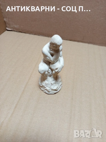 Стара Малка Гипсова Репродукция Мислителя. , снимка 6 - Антикварни и старинни предмети - 53067431