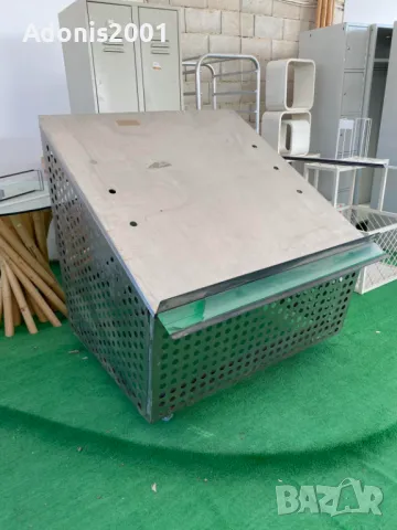 Стелаж на колела от неръждавейка за плодове и зеленчуци, снимка 2 - Стелажи и щандове - 48723660