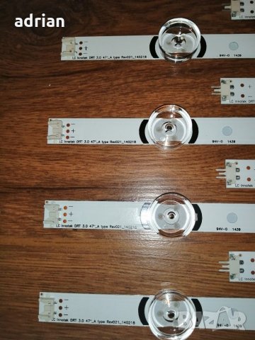 LED ленти за подсветка LG 47" DRT 3.0  6916L-1948A  6916L-1949A, снимка 4 - Части и Платки - 34298203