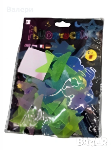 Светещи фигурки за стена – звезди и луни в цветен микс, снимка 4 - Детски нощни лампи - 53206201