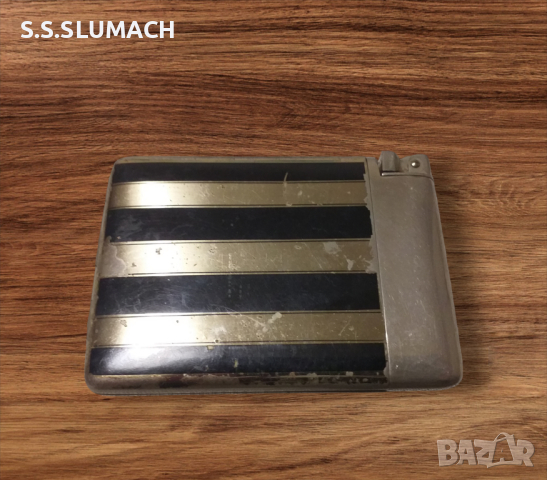 Стара табакера със запалка, снимка 4 - Табакери - 44589835