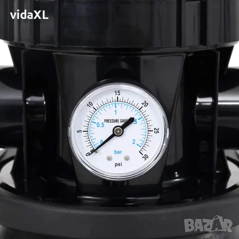vidaXL Пясъчен филтър за басейн с предфилтър черен, снимка 8 - Басейни и аксесоари - 56148340