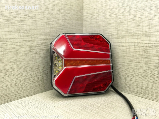 LED стопове DARK – комплект 2 броя с динамичен мигач, черен корпус, снимка 2 - Аксесоари и консумативи - 52448244