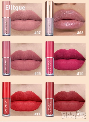 Сет от 12 течни дълготрайни матови червила HANDAIYAN, снимка 4 - Козметика за лице - 52870996