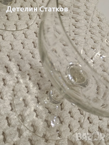 Стъклени ретро чаши, снимка 2 - Чаши - 52392303