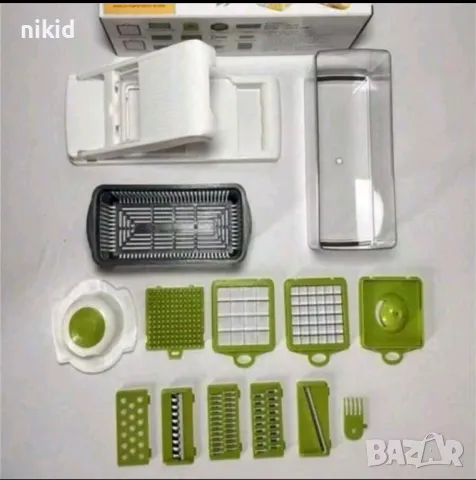 многофункционален уред за плодове и зеленчуци Кухненско ренде VEGETABLE CHOPPER 14 B 1 чопър слайсер, снимка 4 - Аксесоари за кухня - 49703361