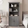 vidaXL Етажерка за книги BODO сива 82x40x173 см бор масив, снимка 2