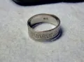 СТИЛНА СРЕБЪРНА ХАЛКА ПРЪСТЕН СРЕБРО 925 с ВЕРСАЧЕ ОРНАМЕНТИКА 47117, снимка 4