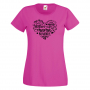 Дамска тениска Heart Mother Words 2,Празник на Майката,Подарък,Изненада,Рожден Ден