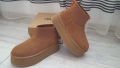 Нови дамски кожени високи боти UGG CLASSIC MINI DIPPER Shestnut р-р 39, снимка 9