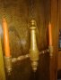 Висящ дървен свещник, снимка 1 - Лампи за таван - 41968901