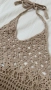 Brown Crochet halter top, снимка 2