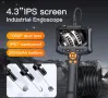 Ендоскопска камера двойна леща 4.3'' IPS екран 1080P HD Ендоскоп бароскоп за инспекция 5 метра, снимка 14