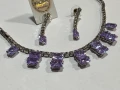 Комплект колие и обеци с кристали Swarovski, снимка 2