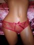 Еротични Бикини, Червена Дантела със сатенени панделки, Размер S, снимка 5