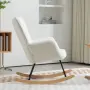 Люлеещ се стол HOMCOM с поларена визия, снимка 3