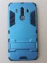 Huawei Mate 10 pro - Противоударен хибриден силиконов протектор,  Navyblue, с държач, снимка 2