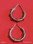Сребърни обеци с декоративно обвита тел ръчна ювелирна изработка 53687, снимка 8