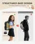 Нова черна LOVEVOOK раница за училище, плюшено мече, 3 отделения, водоустойчива дамска, снимка 4