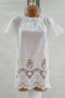 Памучна дамска блуза с дантела в бяло марка Milena - S/M/L, снимка 1 - Блузи с дълъг ръкав и пуловери - 42536241