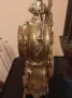 немски бронзов механичен каминен часовник работещ, снимка 5