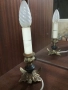 Малка бронзова лампа имитираща свещник, снимка 2