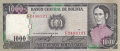 1000 песо 1982, Боливия