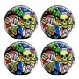 капачки за джанти шарени 60мм анимация 4 броя комплект , снимка 1