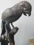 60см-4кг бронзова скулптура/фигура на птица/голяма статуетка на папагал на клон, снимка 7