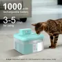 PcEoTllar котешки фонтан, 2 л Безжичен котешки фонтан със сензор за движение, син, снимка 3