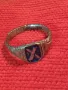 СТАРИНЕН САЧАНЕН ПРЪСТЕН с БУКВА МОНОГРАМ - Х Ръчна ИЗРАБОТКА САЧАН За КОЛЕКЦИЯ 40161, снимка 2