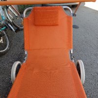 шезлонг на колела + сенник, сгъваем стол за плаж на колела , снимка 8 - Къмпинг мебели - 41735919