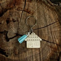 Дървен ключодържател "Къща", снимка 2 - Други - 40937923