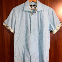 Мъжка риза с къс ръкав, Slim Fit, снимка 1 - Ризи - 41329642