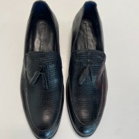  Мъжки кожени официални обувки - Черни - 42, снимка 2 - Официални обувки - 41547324