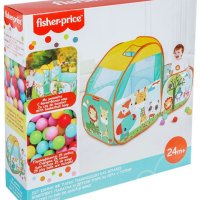 Палатка с детски къд и 25 топки по 5 сантиметра Fisher Price, снимка 1 - Образователни игри - 41764743