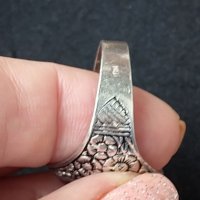 Стар турски сребърен пръстен с Карнеол - камъкът на любовта и здравето, снимка 8 - Пръстени - 40446795