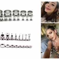 Флеш тунел разширител flesh tunnel plug earring, снимка 5 - Други - 36046771