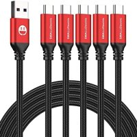 Нов комплект 5 броя 3M USB A към USB-C кабел за бързо зареждане , снимка 1 - Друга електроника - 41956074