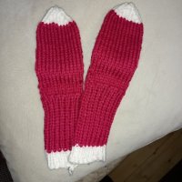 Ръчно плетени детски вълнени чорапи, снимка 2 - Чорапи - 38705598