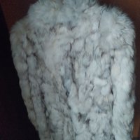 Кожено палто от сребърна лисица , снимка 2 - Палта, манта - 41641016