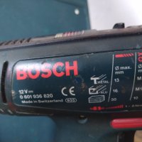 Комплект BOSCH винтоверт с две батерии, зарядно и куфар. Винтоверт BOSCH 12V GSR 12 VSH-2  Made in S, снимка 4 - Бормашини - 42274735
