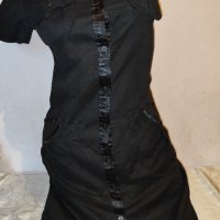 Черна рокля тип риза р-р S , снимка 7 - Рокли - 41698398