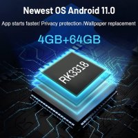 Android TVBox 11.0 4GB 64GB Smart,RK3318,Top Box с мини безжична клавиатура,USB 3.0 Ultra HD 1080 4K, снимка 7 - Приемници и антени - 42414550